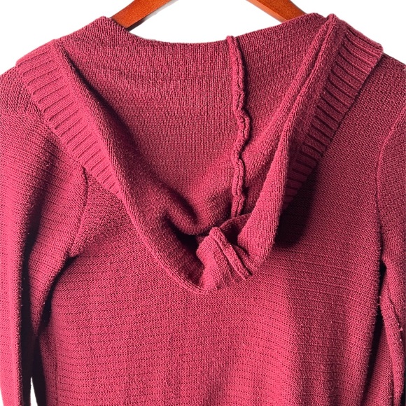 hollister burgundy cardigan D31 - Picture 3 of 4